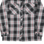 DRAVUS Womens Black & White Check Shirt S Cotton Blend Plaid Casual Button Up