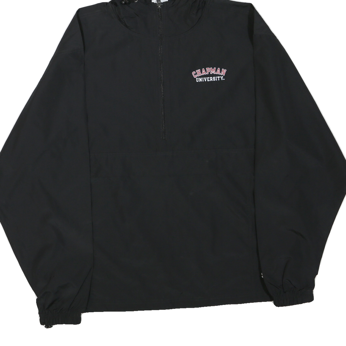 CHAMPION Mens Black University Print Zip Jacket S Polyester Blend Hooded Casual