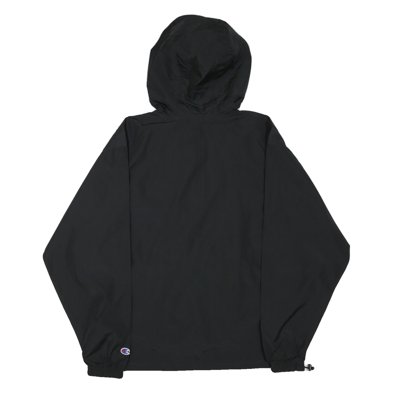 CHAMPION Mens Black University Print Zip Jacket S Polyester Blend Hooded Casual