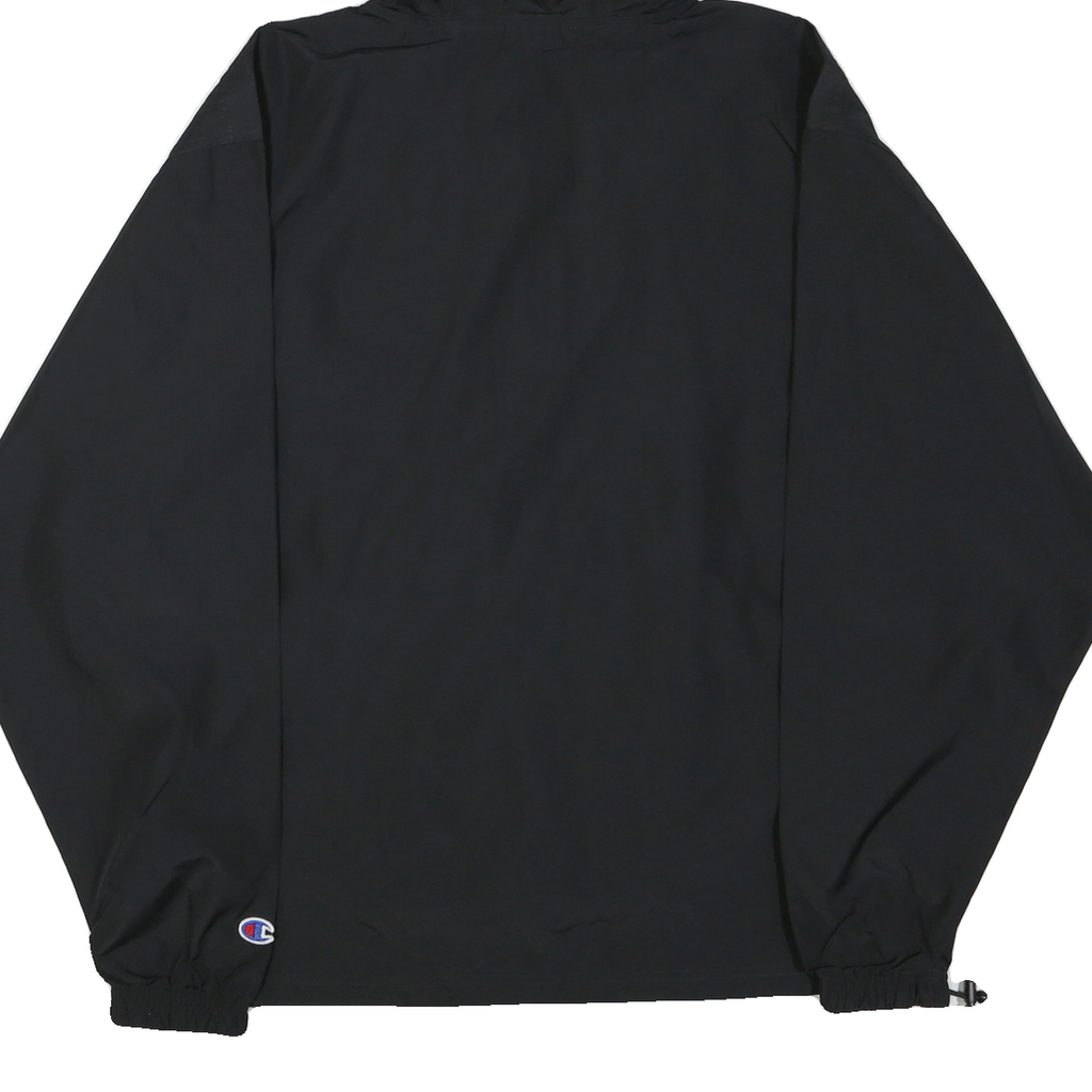 CHAMPION Mens Black University Print Zip Jacket S Polyester Blend Hooded Casual