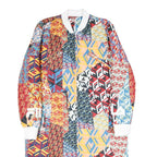 FILA Womens Multicolour Geometric Print Zip Jacket M Polyester Long Sleeve