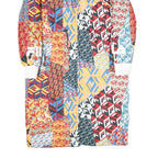 FILA Womens Multicolour Geometric Print Zip Jacket M Polyester Long Sleeve