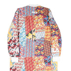 FILA Womens Multicolour Geometric Print Zip Jacket M Polyester Long Sleeve