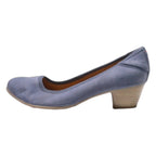 S. OLIVER Court Heels Blue Suede Womens UK 6