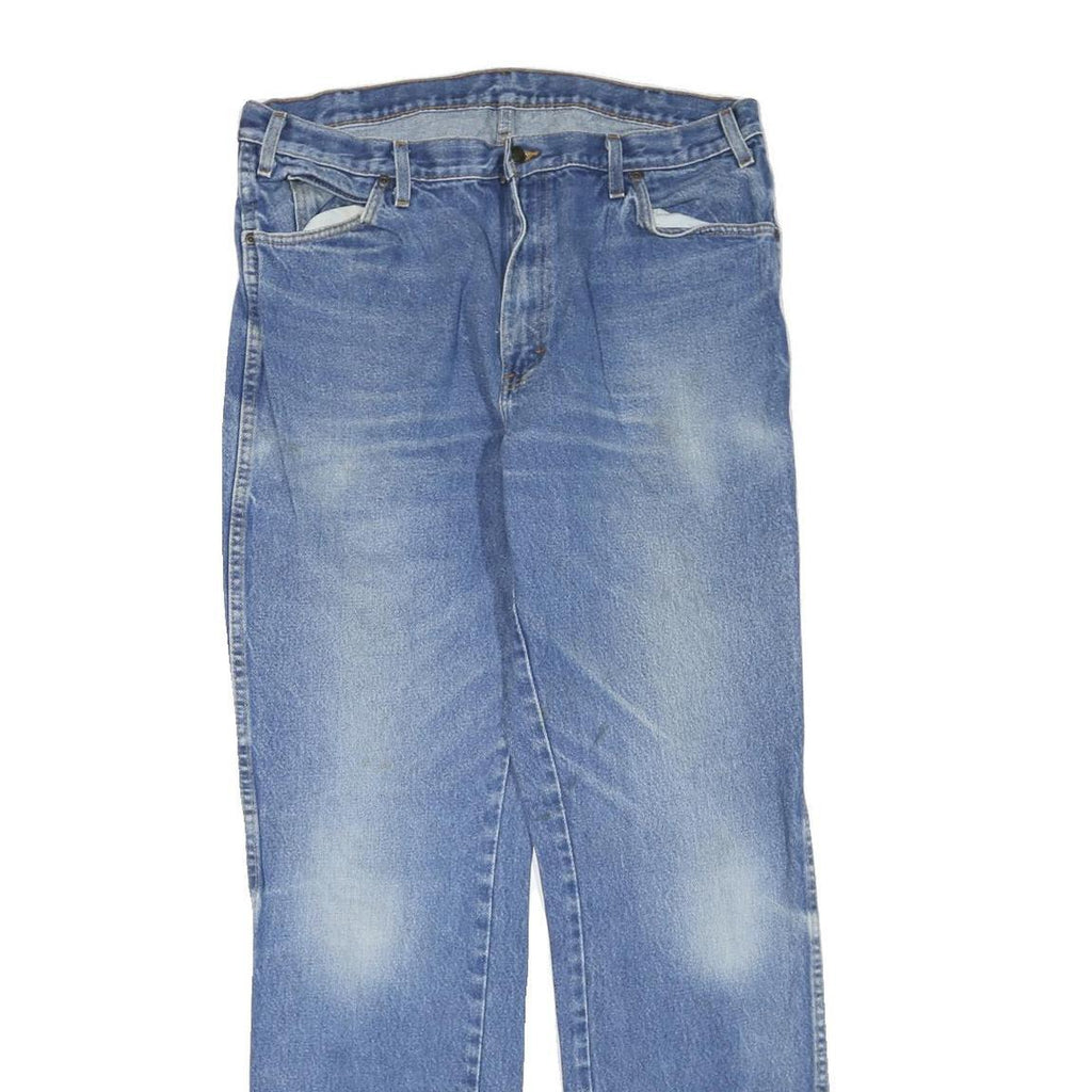 DICKIES Mens Regular Fit Blue Denim Jeans W36 L34 Zip Pocket Casual Workwear