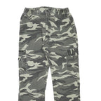 Mens Lined Cotton Blend Regular Fit Grey Camouflage Cargo Trousers W28 L28
