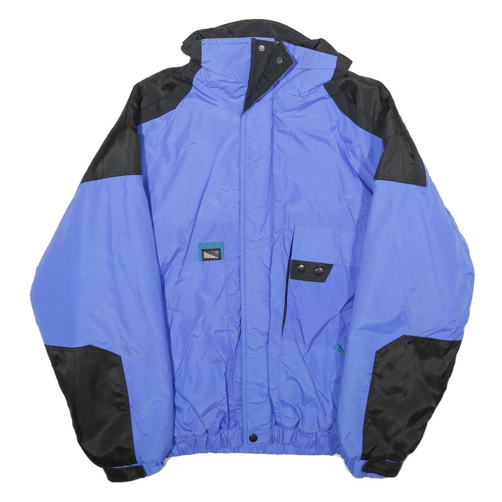 CORNICE Mens Blue & Black Outdoor Nylon Jacket M Zip Plain Lightweight