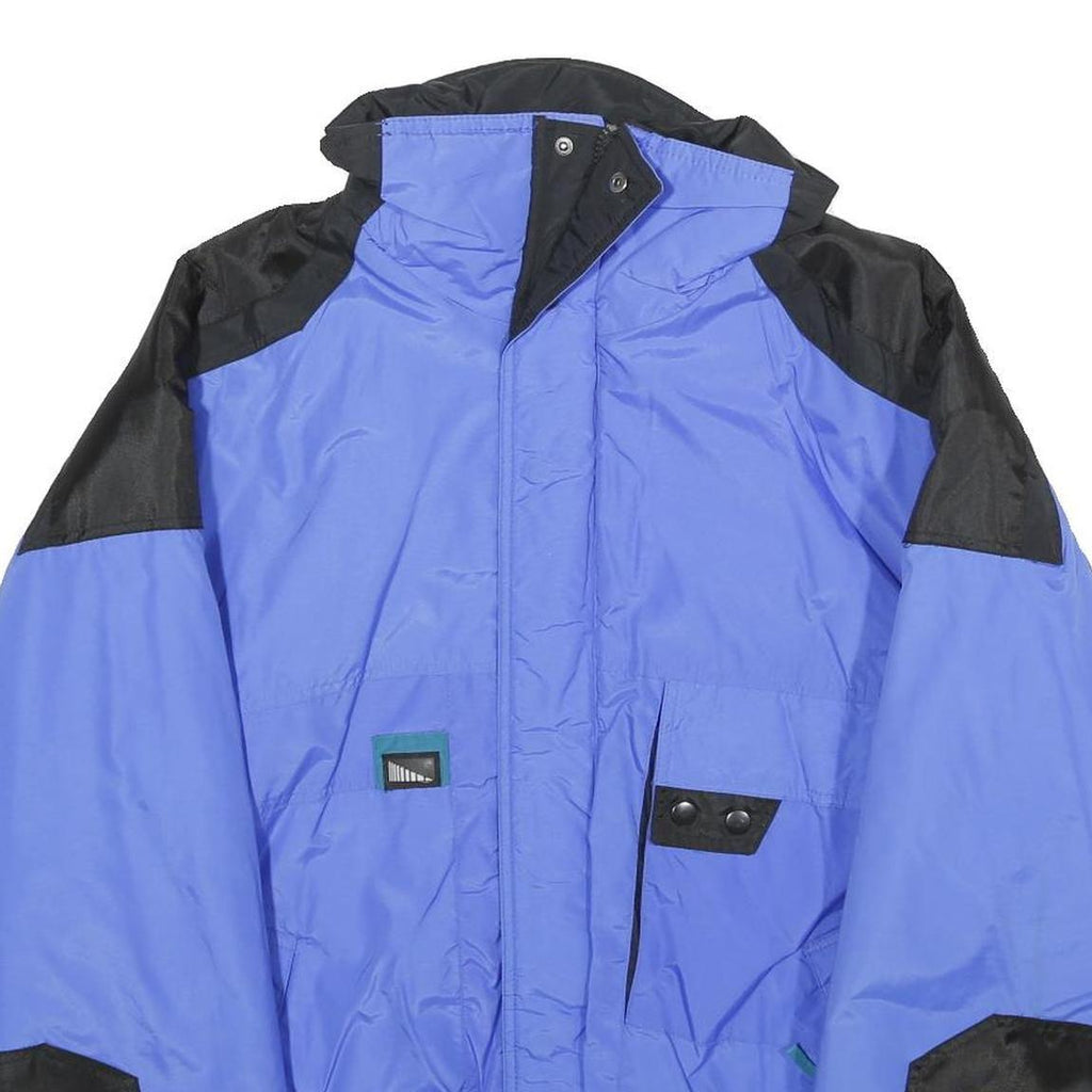 CORNICE Mens Blue & Black Outdoor Nylon Jacket M Zip Plain Lightweight