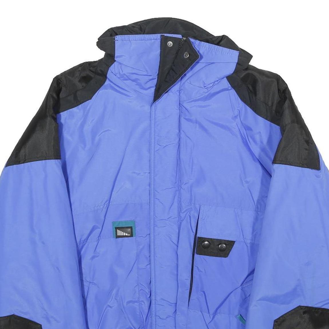 CORNICE Mens Blue & Black Outdoor Nylon Jacket M Zip Plain Lightweight