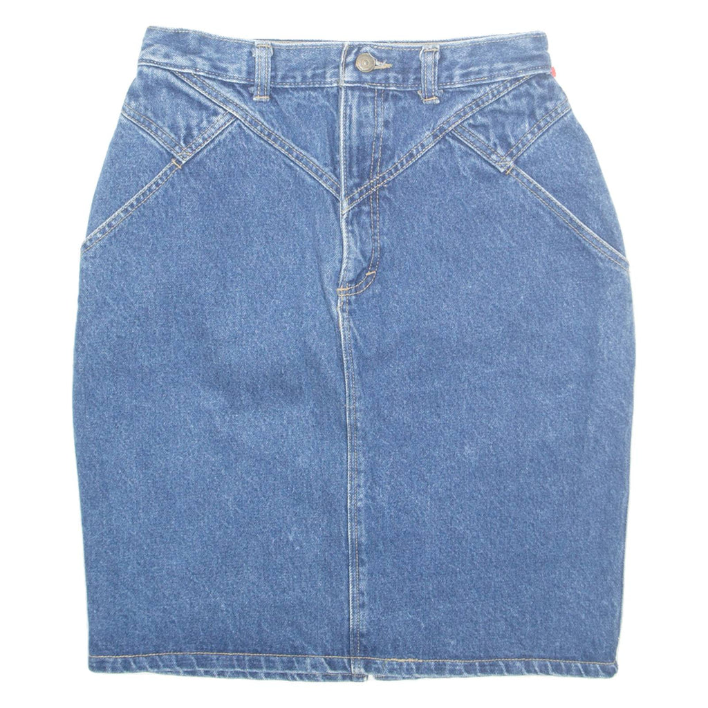 Womens Straight Skirt Blue Knee Length Denim S