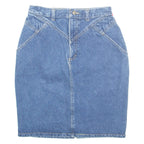 Womens Straight Skirt Blue Knee Length Denim S