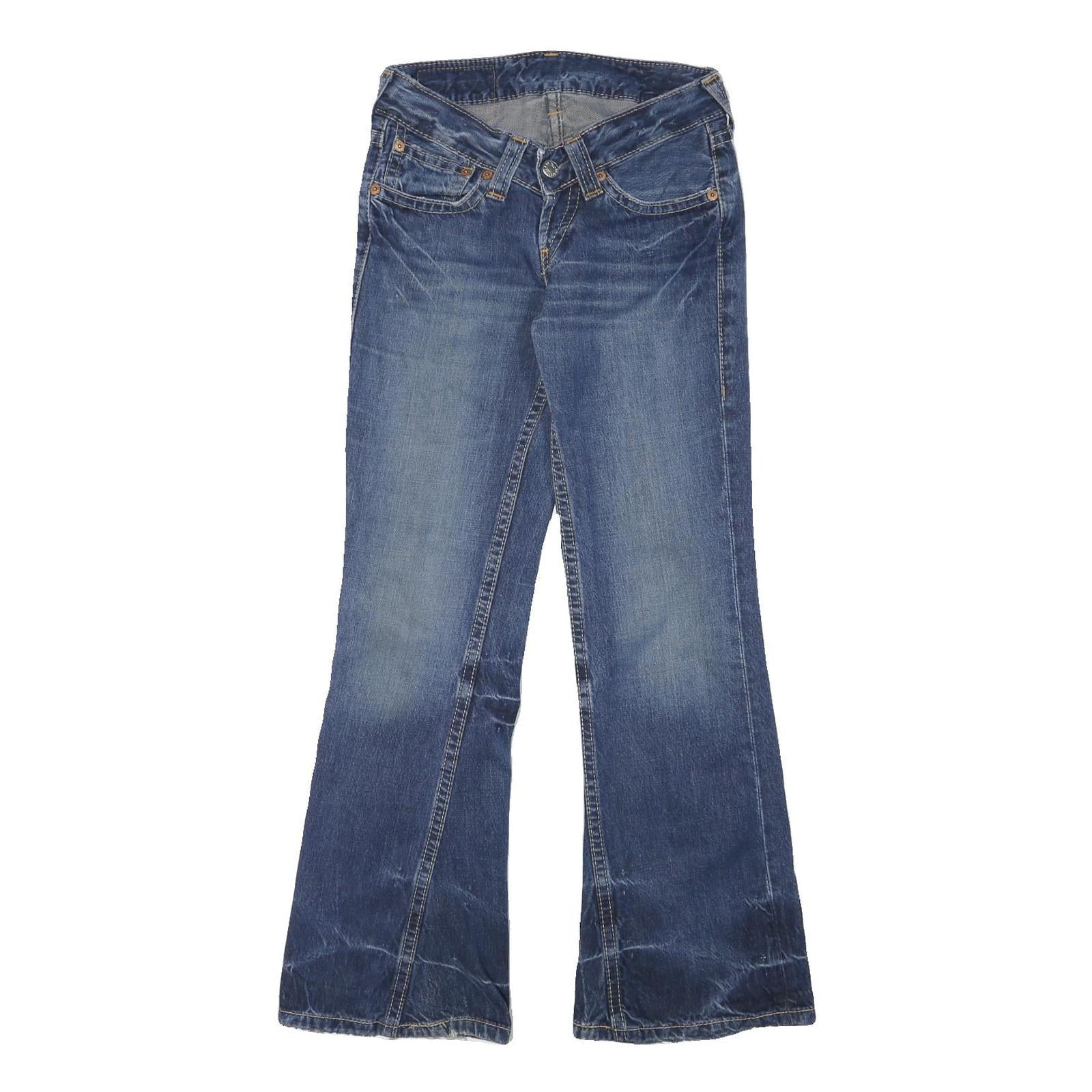 LEVI'S Womens Jeans Blue Regular Flared Denim Medium W28 L31 Classic Fit Zip