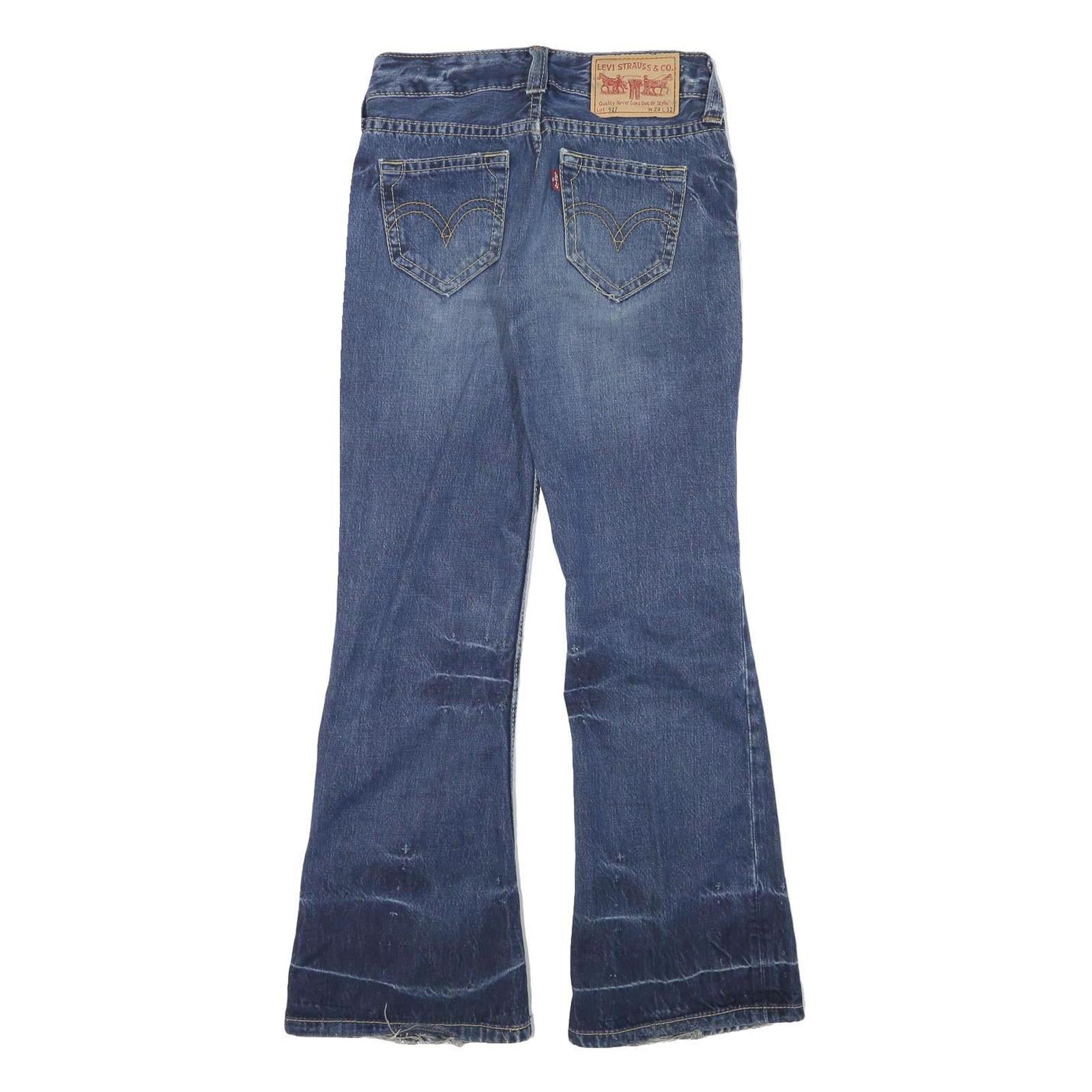 LEVI'S Womens Jeans Blue Regular Flared Denim Medium W28 L31 Classic Fit Zip