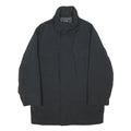 NAUTICA Mens Black Outdoor Jacket L Polyester Blend Plain Zip Pockets High