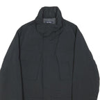 NAUTICA Mens Black Outdoor Jacket L Polyester Blend Plain Zip Pockets High