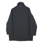 NAUTICA Mens Black Outdoor Jacket L Polyester Blend Plain Zip Pockets High