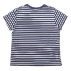 LEVI'S Womens Blue & White Stripe T-Shirt M Short Sleeve Crew Neck Striped