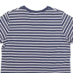 LEVI'S Womens Blue & White Stripe T-Shirt M Short Sleeve Crew Neck Striped