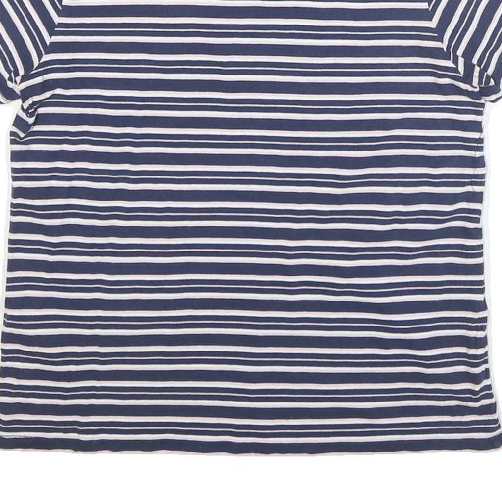 LEVI'S Womens Blue & White Stripe T-Shirt M Short Sleeve Crew Neck Striped