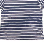 LEVI'S Womens Blue & White Stripe T-Shirt M Short Sleeve Crew Neck Striped