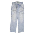 BIG STORM Mens Regular Fit Blue Denim Jeans W32 L34 Cargo Style Zip Closure