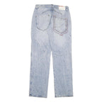 BIG STORM Mens Regular Fit Blue Denim Jeans W32 L34 Cargo Style Zip Closure