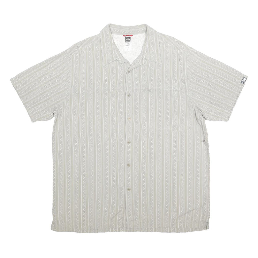 THE NORTH FACE Mens Beige Striped Shirt XL Polyester Blend Casual Lightweight