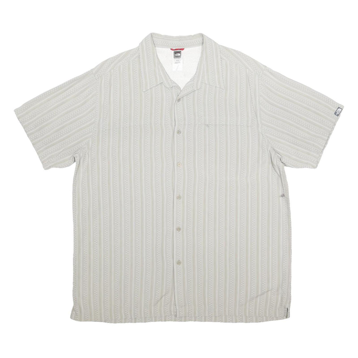 THE NORTH FACE Mens Beige Striped Shirt XL Polyester Blend Casual Lightweight