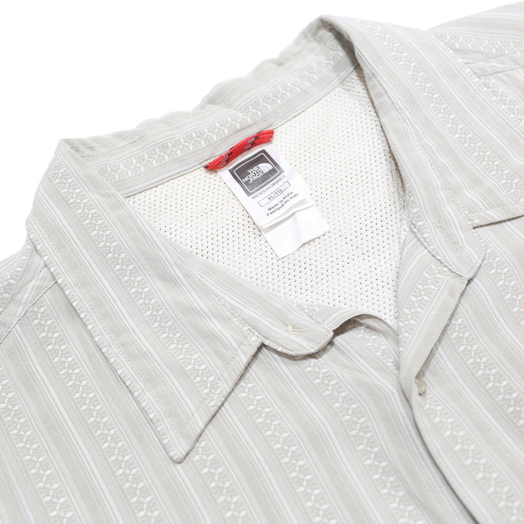 THE NORTH FACE Mens Beige Striped Shirt XL Polyester Blend Casual Lightweight