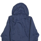 JACK WOLFSKIN Womens Blue Outdoor Jacket UK 6 Polyester Blend Zip Hooded Plain