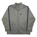 NIKE Mens Grey & Navy Track Jacket XL Polyester Zip Plain Sports Casual