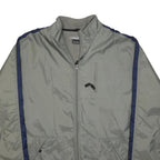 NIKE Mens Grey & Navy Track Jacket XL Polyester Zip Plain Sports Casual