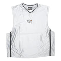 AND 1 BASKETBALL Mens White & Grey Sleeveless V-Neck Graphic Tank Top L