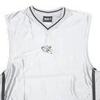 AND 1 BASKETBALL Mens White & Grey Sleeveless V-Neck Graphic Tank Top L