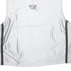 AND 1 BASKETBALL Mens White & Grey Sleeveless V-Neck Graphic Tank Top L