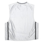AND 1 BASKETBALL Mens White & Grey Sleeveless V-Neck Graphic Tank Top L