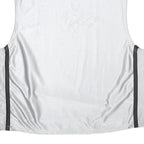 AND 1 BASKETBALL Mens White & Grey Sleeveless V-Neck Graphic Tank Top L
