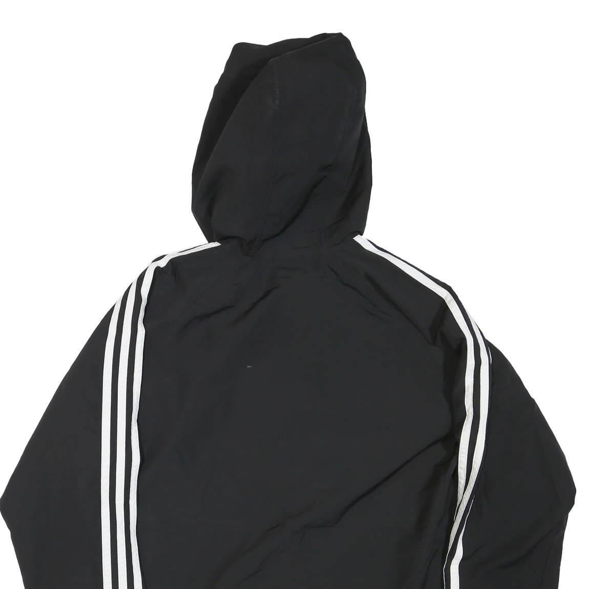 ADIDAS Womens Black & White Athletic Jacket UK 18 Polyester Blend Zip Hooded