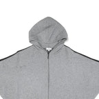 DKNY Womens Grey & Black Hooded Cotton Zip Jacket XS Jersey Casual