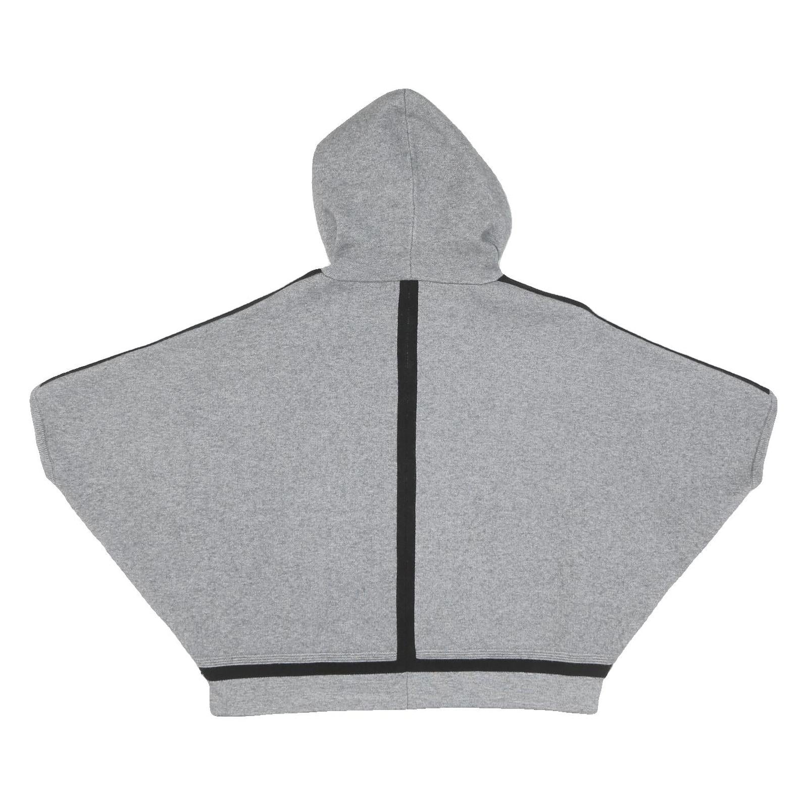 DKNY Womens Grey & Black Hooded Cotton Zip Jacket XS Jersey Casual