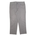 DICKIES Mens Cotton Blend Grey Regular Fit Straight Trousers W36 L30 Workwear