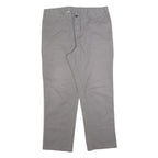 DICKIES Mens Cotton Blend Grey Regular Fit Straight Trousers W36 L30 Workwear