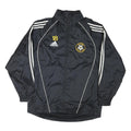 ADIDAS Womens Black Nylon Zip Jacket L Sports Pickering Soccer Club Logo