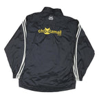 ADIDAS Womens Black Nylon Zip Jacket L Sports Pickering Soccer Club Logo