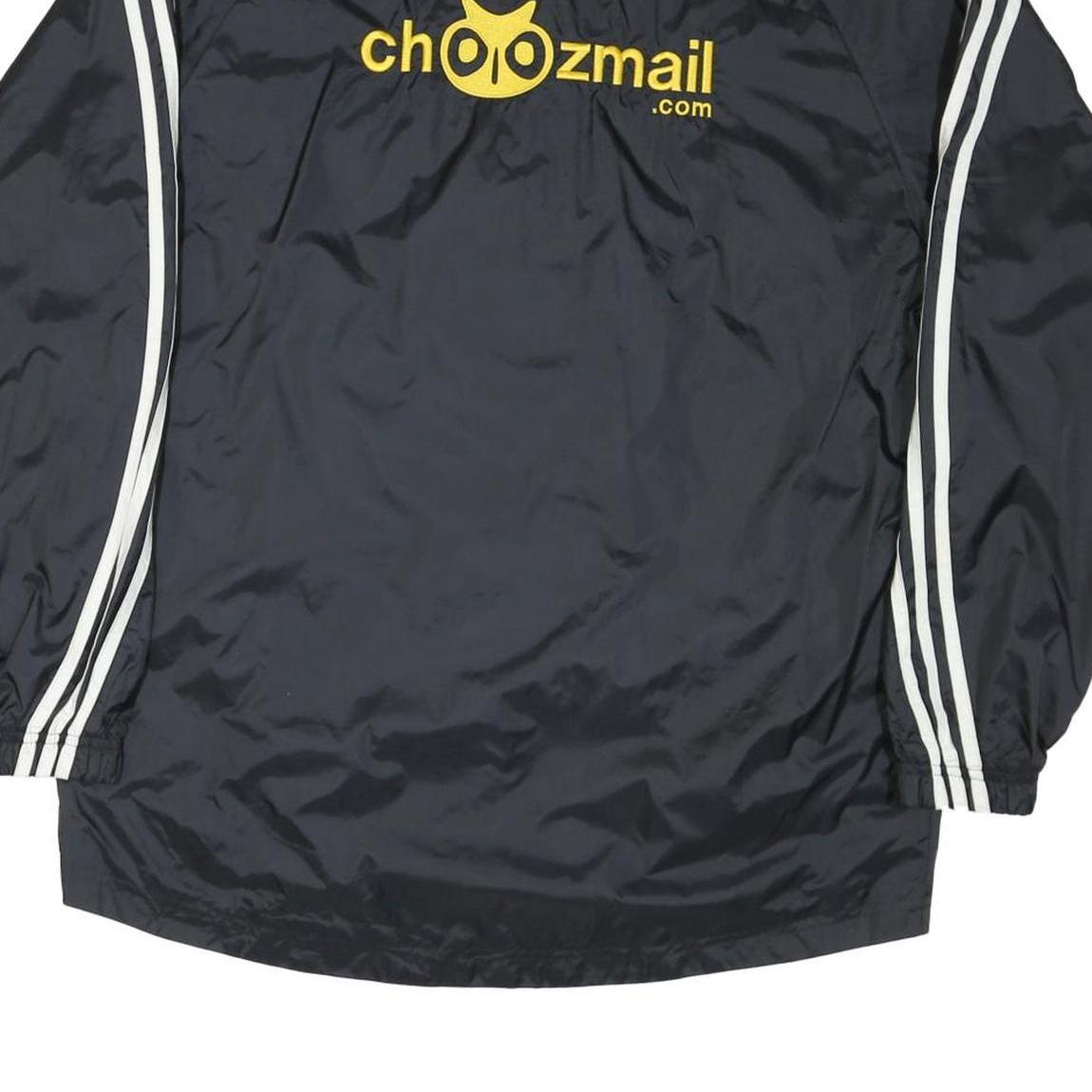 ADIDAS Womens Black Nylon Zip Jacket L Sports Pickering Soccer Club Logo