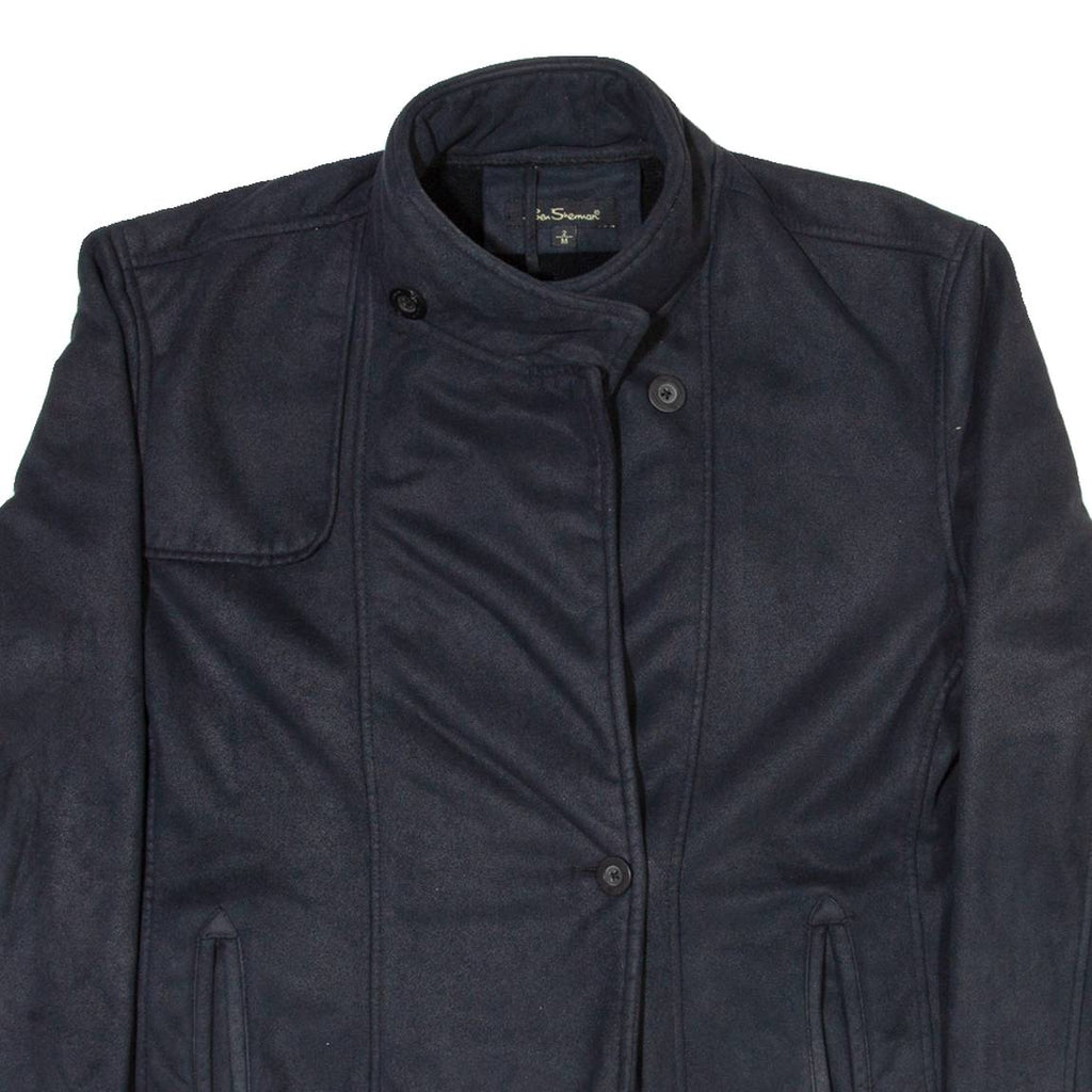 BEN SHERMAN Mens Overcoat Jacket Black M