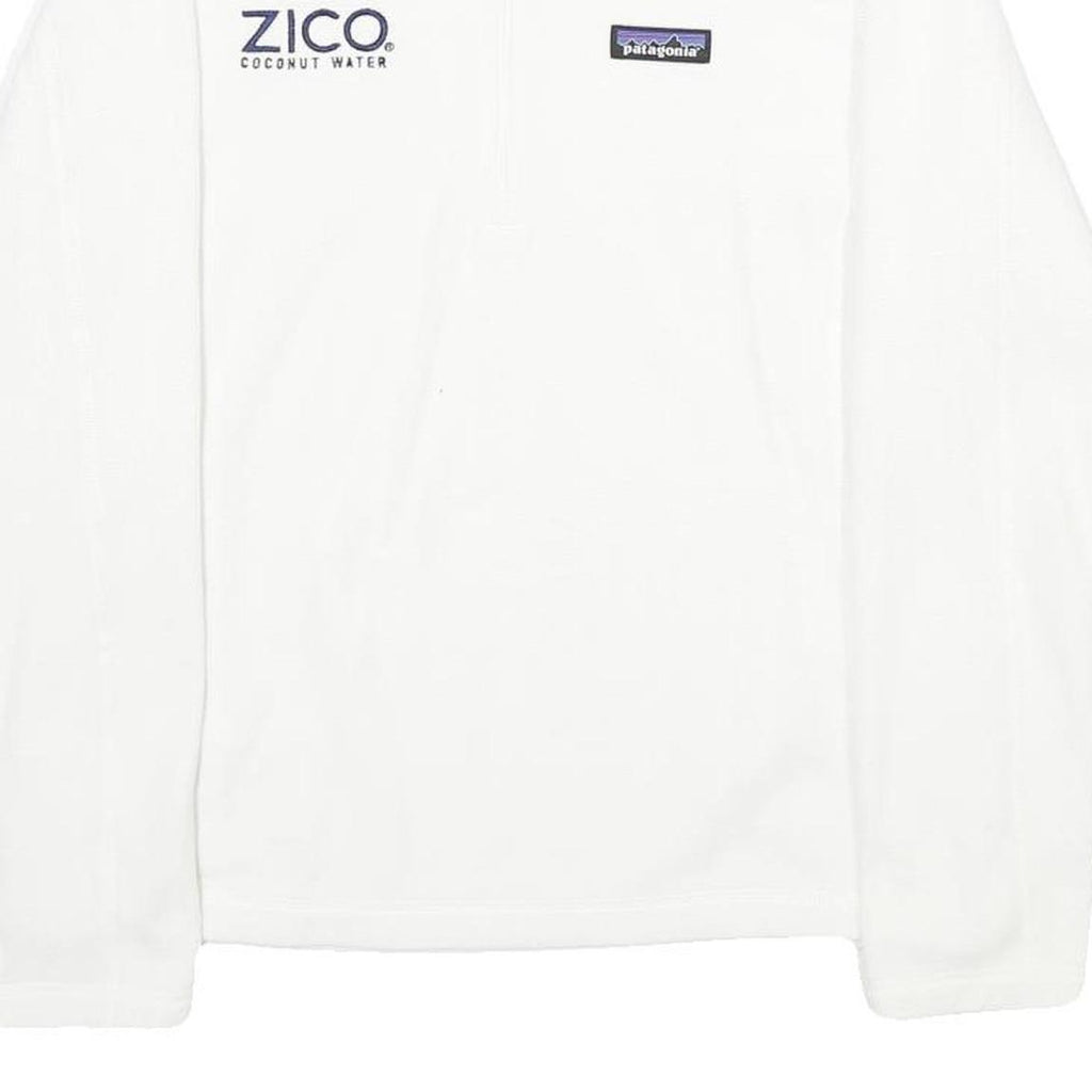 PATAGONIA Womens White Plain Pullover Crew Neck Basic Knit Jumper M