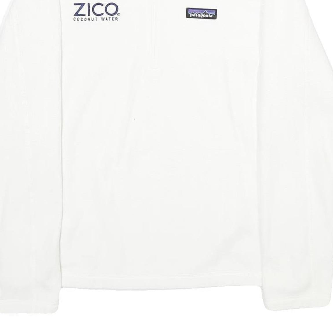 PATAGONIA Womens White Plain Pullover Crew Neck Basic Knit Jumper M