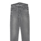 7 FOR ALL MANKIND Womens Slim Grey Denim Cotton Blend Zip Jeans W24 L28