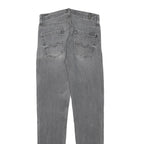 7 FOR ALL MANKIND Womens Slim Grey Denim Cotton Blend Zip Jeans W24 L28